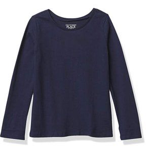 baby-girls Long Sleeve Baby and Toddler Basic Layering Tee Navy